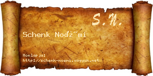 Schenk Noémi névjegykártya
